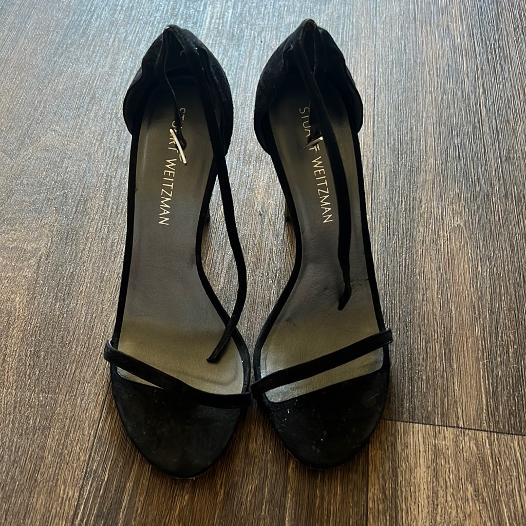 Stuart Weitzman Black Heeled Sandals